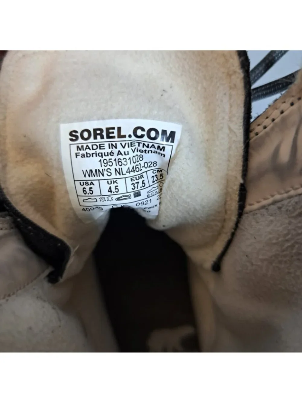 Sorel Explorer II Joan Boots Womens Sz 6.5 Gray Suede Faux Fur Waterproof Winter